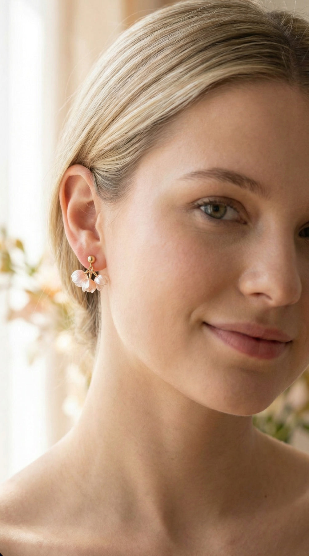 Hand-Drawn Shrink Bead Earrings // 18K Gold Plated