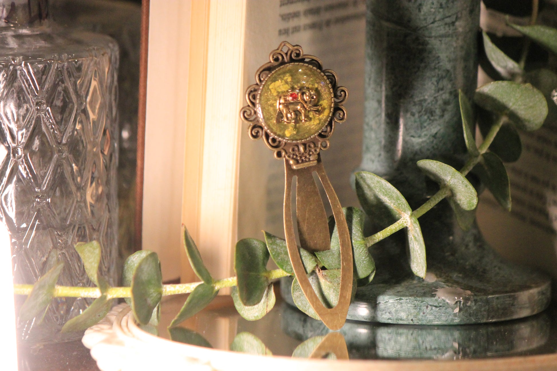 elephant charm bookmark