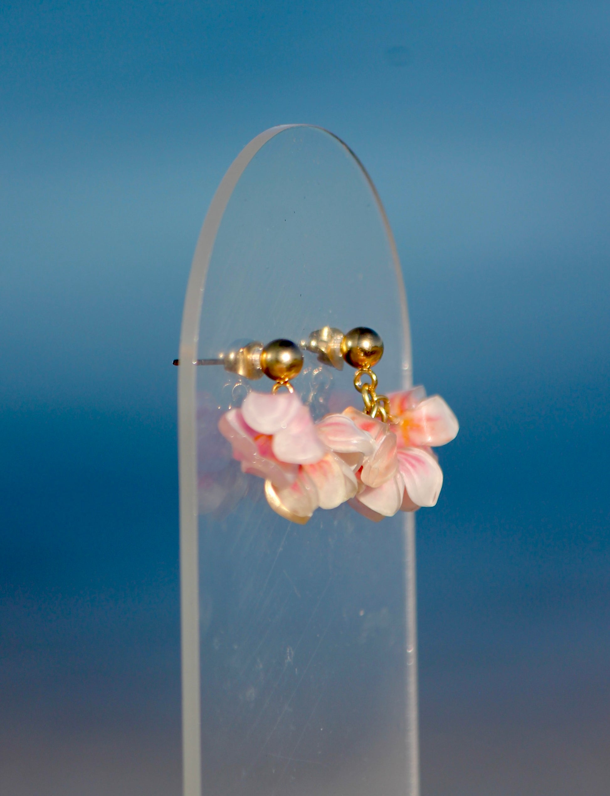 Hand-Drawn Shrink Bead Earrings // 18K Gold Plated