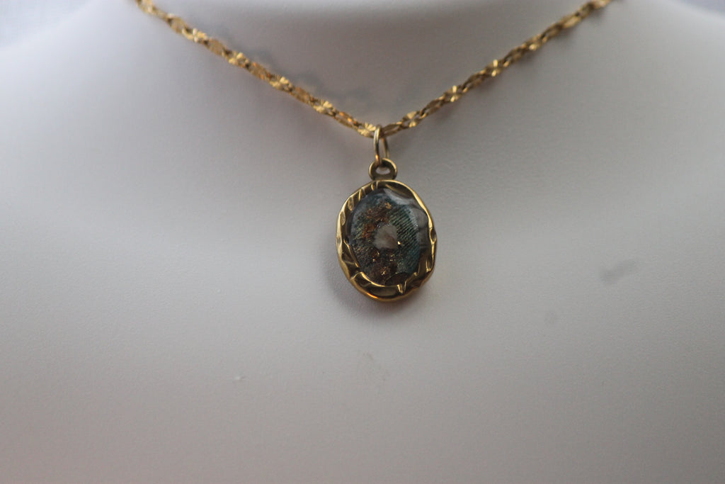 peacock wearable art necklace